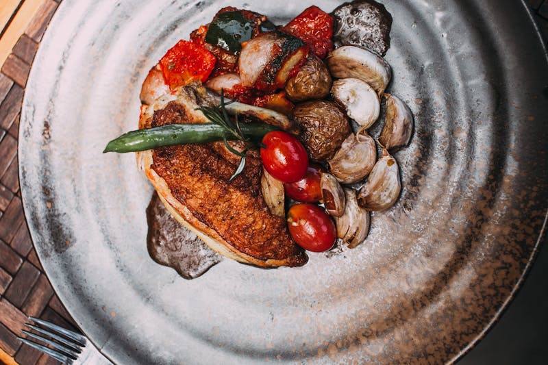 Pizza with gourmet toppings