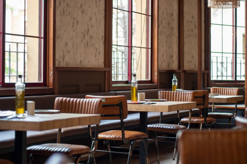 Elegant restaurant dining interior