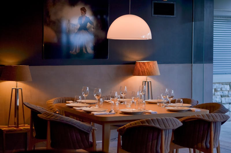 Cozy corner seating area in the restaurant